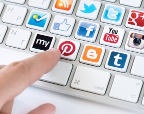 keyboard of social icons