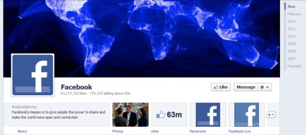 facebook timeline screen shot