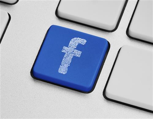 Facebook Blue button on keyboard