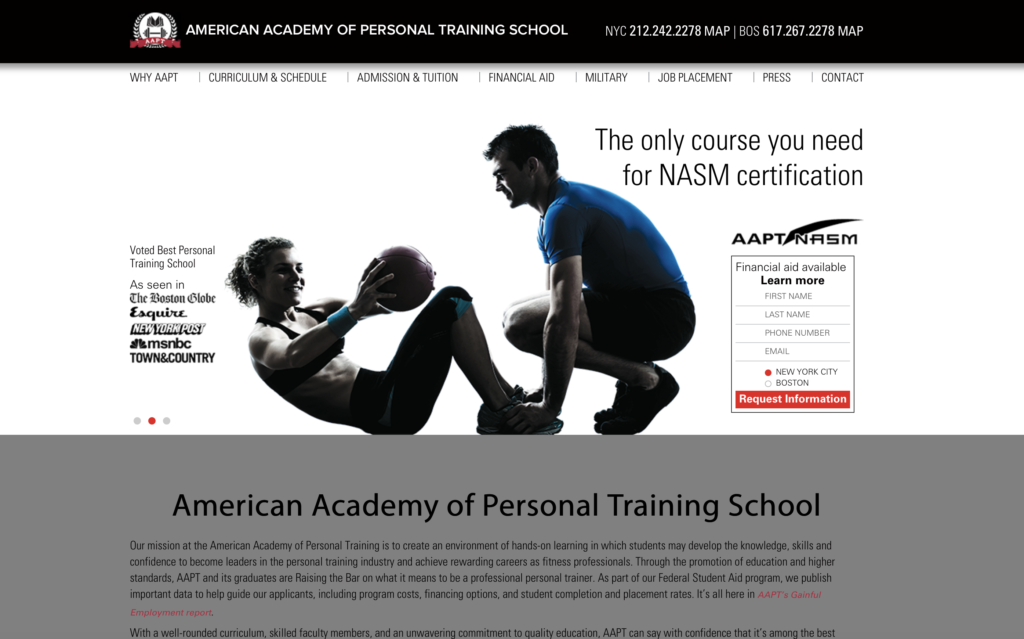 AMERICAN ACADEMY OF PERSONAL TRAINING