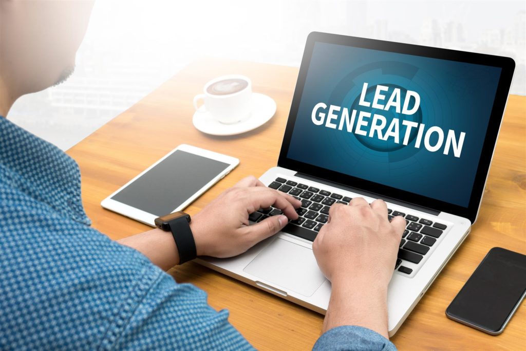 lead generation laptop screen