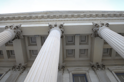 Pillars of courthouse