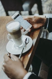 Smart Phone at Coffee Shop