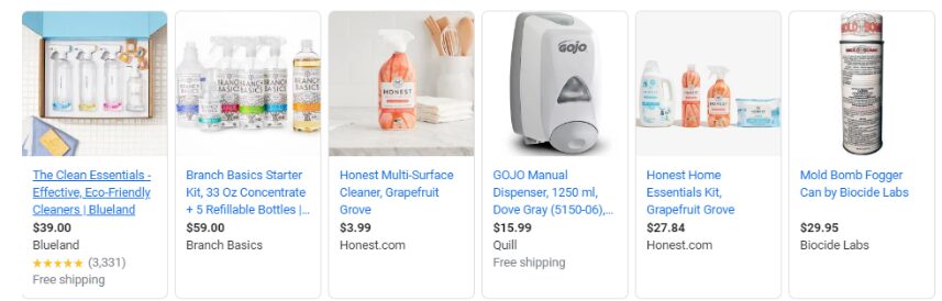 example of google shopping product feed