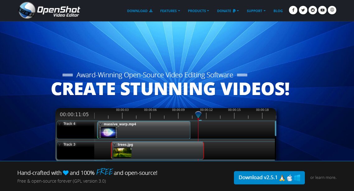 OpenShot video editing tools