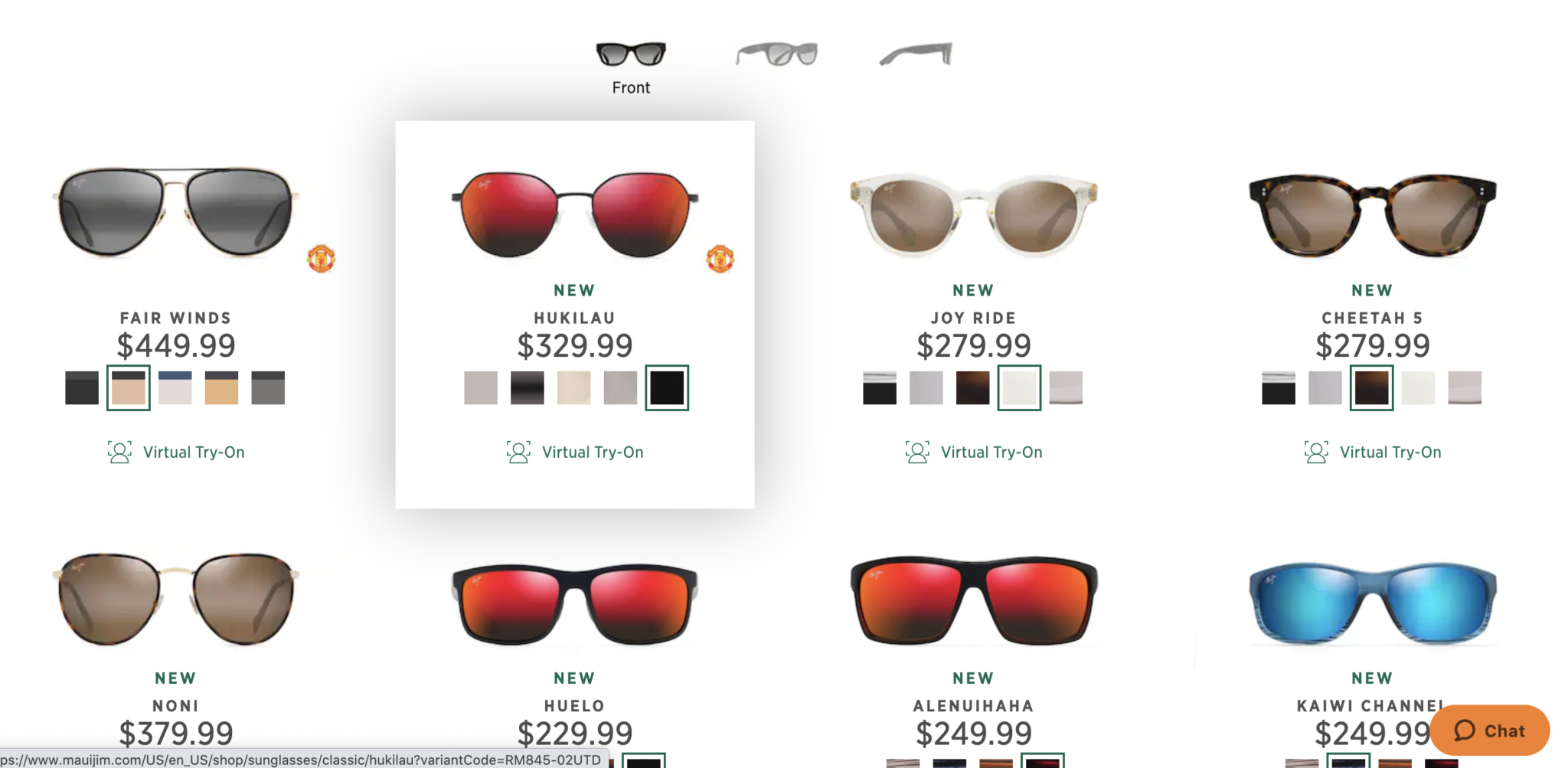 sunglasses landing page examples