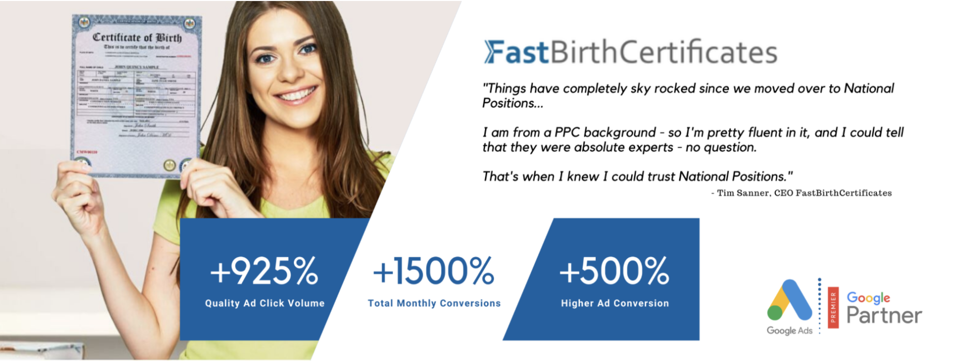 fast birth certificates cast study