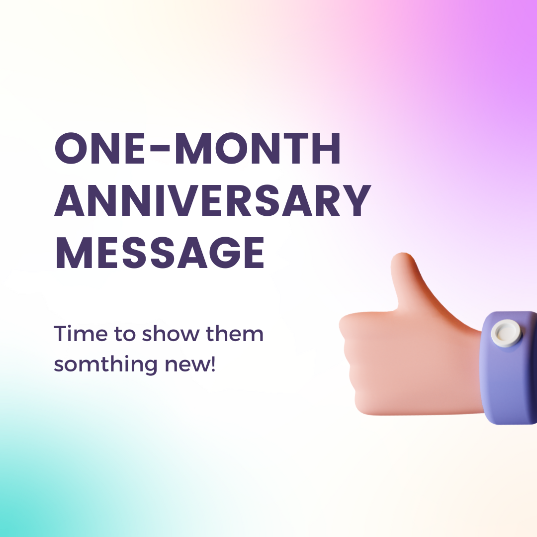 celebrating one month - email marketing