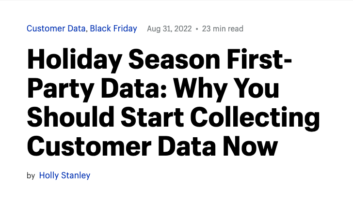 shopify first party data