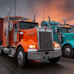 invanex two Kenworth semi trucks carrying a container on the de a29aeb2d 3dad 4f30 a04b 7156aa2e72aa