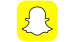 A white ghost icon on a bright yellow background, representing the Snapchat logo.