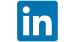 LinkedIn logo featuring a blue square with rounded corners and white "in" text inside.