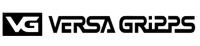 Logo of Versa Gripps. The design includes the stylized initials "VG" on the left and the full brand name "VERSA GRIPPS" written in bold, uppercase letters on the right, making it perfect for any page template layout.