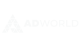 Logo with a triangle made of smaller triangles next to the text "ADWORLD" on a white background, symbolizing a cutting-edge marketing strategy.